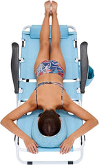 MOPHOTO Oversized Beach Lounge Chair, 5-Position Adjustable Tanning Chair by MOPHOTO