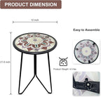 LIFFY Outdoor Side Table, Indoor Round Home Decor End Table & Accent Table - Image 3