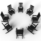 Oversized Rocking Chair Set of 8, Outdoor Rocking Chair by THOEOE