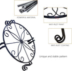 Black Plant Stand for Flower Pot Heavy Duty Potted Holder Indoor Outdoor Metal - Image 4