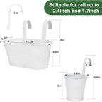 HowRU Metal Iron Flower Pots for Railing Fence Hanging Bucket Pots and Hanging - Image 2