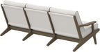 Modway Saratoga Teak Outdoor Patio Sofa in Weathered Gray White – 3 Seater Couch - Image 7