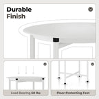 Bamworld White Plant Stand Indoor Small Plant Table - Image 6