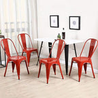 FDW Metal Dining Chairs Set of 4 Indoor Outdoor Chairs Patio Chairs Kitchen - Image 7