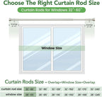 Time Forest Curtain Rods for Windows 28 to 48, 1 Inch Adjustable Heavy Duty - Image 7