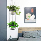 ARTORA 2 Pack Metal Plant Hanger, Modern Plant Hanging Basket Decorative Black - Image 5