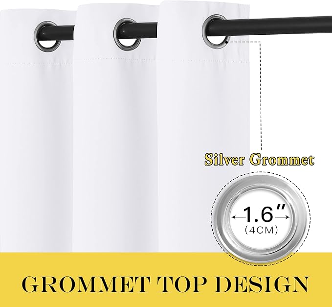 NICETOWN Room Divider Curtain 132 Inches Long, Wide Blackout Sliding Door - Image 6