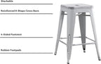 AC Pacific 24” Metal Backless Barstool Set of 2 – Country Rustic Style - Image 5