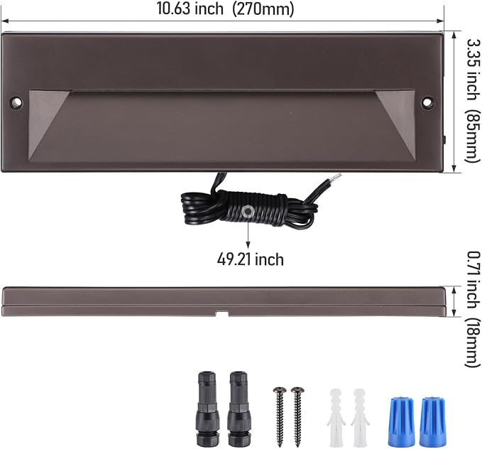 LEONLITE 12-Pack 10.6 Inch 5CCT LED Low Voltage Step Lights, 12–24V AC/DC 6W - Image 8