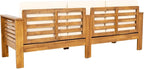 Merax 3 Piece Acacia Wood Patio Furniture Set, Outdoor Sectional Sofa Set - Image 9