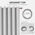 Joydeco Blackout Door Curtain for Doorway Privacy 90 Inches Long, Grommet - Image 9