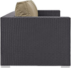 Modway Convene Wicker Rattan Outdoor Patio Sofa - Image 4