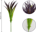 6Pcs Artificial Grass Fake Grass Plants 17.3in Outdoor Plants UV Resistant Faux - Image 6