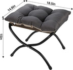 15" Foldable Foot Stool Ottoman - Image 5