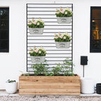 Briful 10'' Hanging Planter Outdoor 5PCS Metal Railing Planter - Image 5