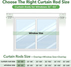 Curtain Rods for Windows 28 to 48, 1 Inch Adjustable White Heavy Duty Curtain - Image 7