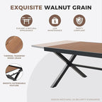 Grand patio 9-Piece Outdoor Dining Set, 8 Leather-Look Wicker Swivel Patio - Image 6