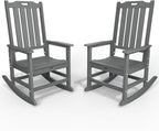 Oversized Rocking Chair Set of 2, Outdoor Rocking Chair by THOEOE