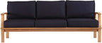 Modway EEI-4176-NAT-NAV Marina Patio Teak Sofa, Natural Navy - Image 6