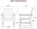 Stoog 3-Piece All-Weather Outdoor Bench & Chairs Set, Include 2 Garden Chairs - Image 3