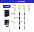 Outdoor Solar Garden Lights, 4 Pack 120 LED Copper Wire Waterproof Garden - Image 6
