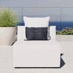 Modway EEI-4209-WHI Saybrook Patio Armless Chair in White 29.5 x 34.5 x 25.5 by Modway
