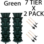 GameXcel Vertical Planter 7 Tier Stackable Planters Garden Planters Strawberry - Image 9