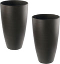 2 Packs 21 inch Tall Planter, Indoor Outdoor Round Planter by Goldshire