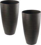 2 Packs 21 inch Tall Planter, Indoor Outdoor Round Planter by Goldshire