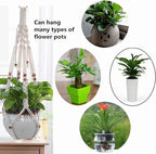 Belit 2 Pack Macrame Plant Hangers Indoor Hanging Planter Basket Decorative - Image 5