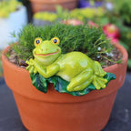 Set of 2 Funny Frog Statues Outdoor Flower Pot Hugger, Resin Hanging Frog - Image 5