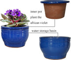 African Violet Pots Self Watering Round Ceramic Violet Pot - Image 4