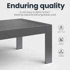Outdoor Rectangle Patio Aluminum Coffee Tables - Image 5