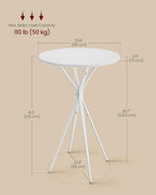 VASAGLE Bar Table, Round Cocktail High Top Pub Bistro Table - Image 3