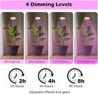 2 Pack 11 Inch Plant Pots with LED Grow Lights, Drainage Holes & Plug, Soil - Image 3