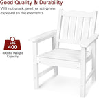 Stoog 3-Piece All-Weather Outdoor Bench & Chairs Set, Include 2 Garden Chairs - Image 5