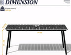 70" Patio Outdoor Dining Table for 6, Weather-Resistant Aluminum Frame - Image 3