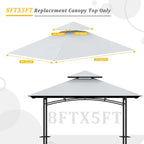Grill Gazebo Replacement Canopy Top - Image 4
