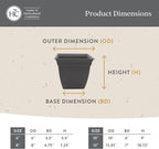 The HC Companies 12 Inch Eclipse Square Planter Pots - Image 5