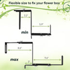 Planter Box Brackets, Adjustable Flower Brackets - Image 3