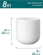 vancasso 8 Inch Ceramic Plant Pots, Planters - Image 2