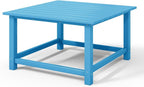 WestinTrends Malibu Low Outdoor HDPE Square Patio Coffee Table, Pacific Blue - Image 9