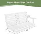 Poly Lumber 2-Seat Porch Swing, HIPS 4.5-Feet Bench Swing - Image 6