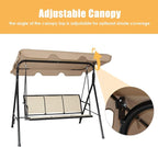 Tangkula 3 Person Patio Swing, Steel Frame - Image 7