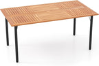 Tangkula 63" Acacia Wood Patio Dining Table - Image 9
