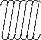 6 Pack 10 Inch Large S Hooks for Hanging Plants, Bird House, Kitchenware by Dpyrrhic