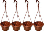 VIDELLY 4 Pieces Plastic Hanging Planters, 5.9 in Dia x 3.54 in H, Flower Plant by VIDELLY