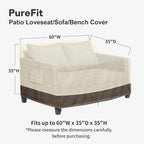 PureFit Outdoor Couch Cover Waterproof Patio Sofa Furniture Covers, 2-Seater - Image 2