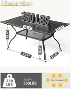 Outvita Outdoor Patio Table for 6 Person - Image 3