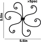 Black Monstera Plant Support 5.5IN 5PCS Premium Stem Support System - Image 2